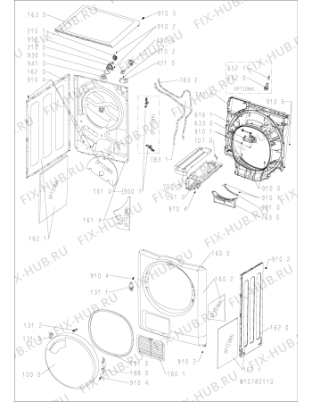 Схема №1 TRC 7404 с изображением Обшивка для стиралки Whirlpool 481010785914