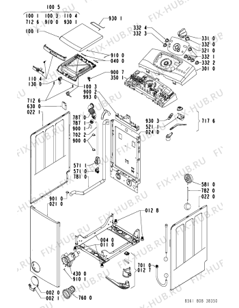 Схема №1 AWT 8085/3 с изображением Декоративная панель для стиральной машины Whirlpool 481245213895
