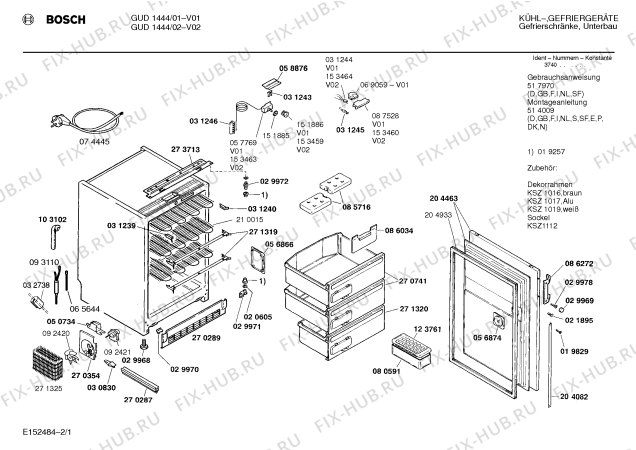 Схема №1 GU19 gu1vwg2 с изображением Декоративная планка для холодильной камеры Bosch 00273125