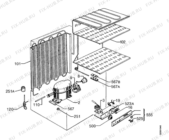 Взрыв-схема холодильника Zanussi ZI1200F - Схема узла Functional parts