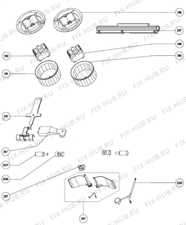 Взрыв-схема вытяжки Electrolux DVK5500WE - Схема узла Motor