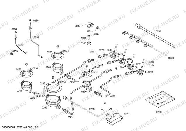 Схема №2 PCD619DEU, Bosch с изображением Газовый кран для электропечи Bosch 00427139