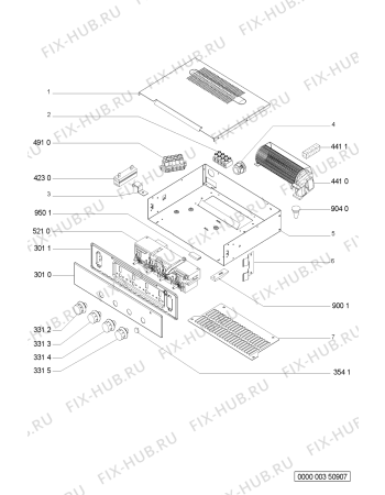 Схема №1 AKR 192/WH с изображением Клавиша для электропечи Whirlpool 481941129596