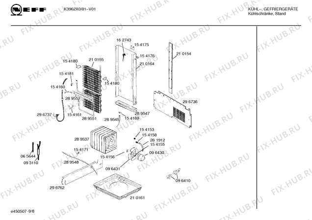 Схема №6 K3962X0 с изображением Часы для оттайки для холодильника Siemens 00261913