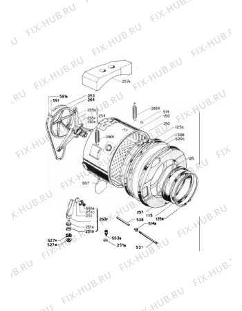 Взрыв-схема стиральной машины Elektro Helios EH835 - Схема узла W30 Drum C