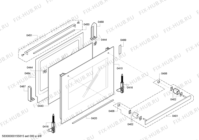 Взрыв-схема плиты (духовки) Bosch HBA73B530 - Схема узла 04