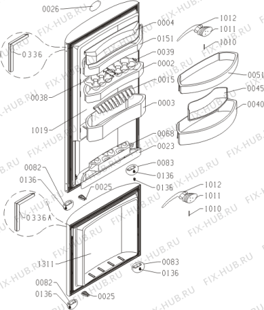 Схема №1 RK6162AW (393935, HZS3167) с изображением Дверца для холодильника Gorenje 448602