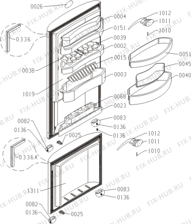 Схема №2 RK60319OW-L (405808, HZS3167F) с изображением Покрытие для холодильника Gorenje 404089