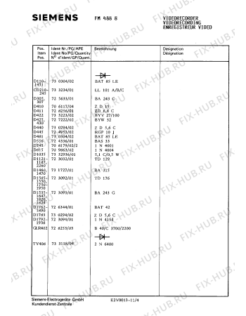 Схема №6 FM4888 с изображением Сервисная инструкция для телевизора Siemens 00535180