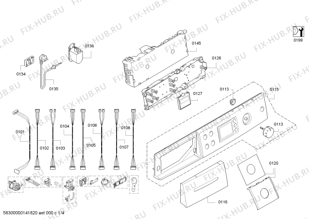 Схема №2 WAS20460TR Bosch Logixx8 VarioPerfect, ecoSilentDrive с изображением Панель управления для стиралки Bosch 00677485