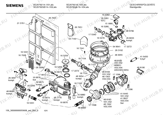 Схема №4 SE20292 HiSense с изображением Краткая инструкция для посудомоечной машины Siemens 00584815