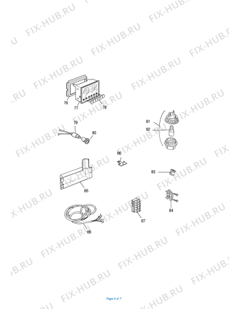 Взрыв-схема плиты (духовки) DELONGHI TEMX 664/1 V - Схема узла 4