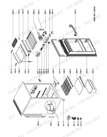 Схема №1 ARC 0060/S-LH с изображением Держатель для холодильной камеры Whirlpool 481246068553