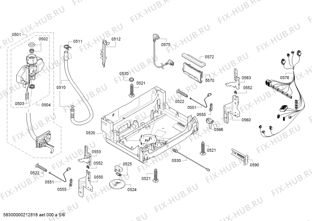 Схема №4 SMV40D70EU с изображением Силовой модуль запрограммированный для посудомойки Bosch 12018273
