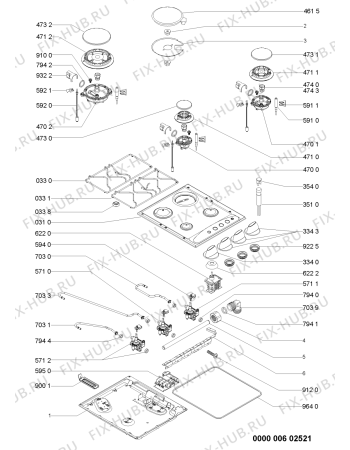 Схема №2 AKM261IX (F093541) с изображением Затычка для плиты (духовки) Indesit C00381849
