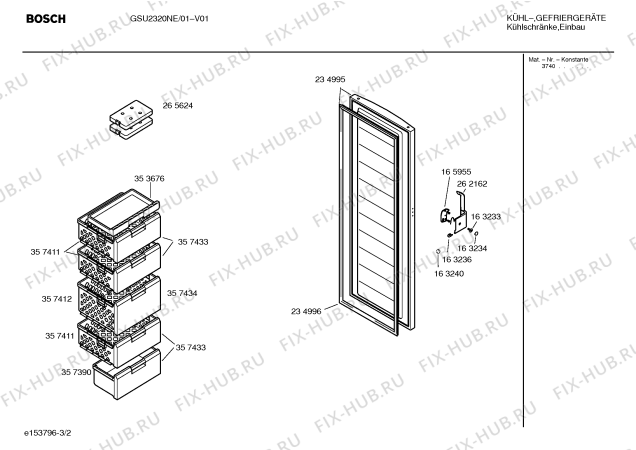 Взрыв-схема холодильника Bosch GSU2320NE - Схема узла 02