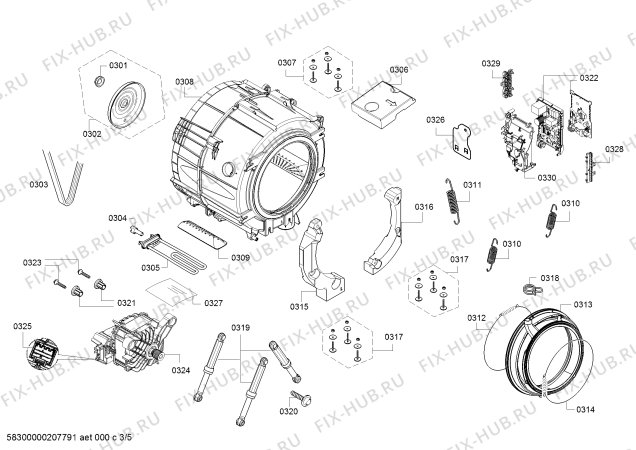 Схема №4 WAK20260ME с изображением Ручка для стиральной машины Bosch 10006803