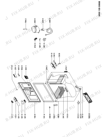 Схема №1 WHE39352 FO с изображением Дверца для холодильной камеры Whirlpool 481010838604