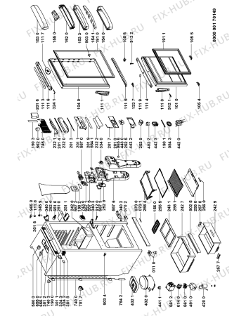 Схема №1 ARZ 8960/H с изображением Поверхность для холодильной камеры Whirlpool 481245088162