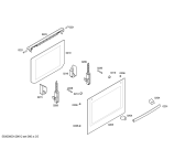 Схема №1 HBN42S551E Horno bosch ind.mltf_basc.inox.reloj et с изображением Передняя часть корпуса для плиты (духовки) Bosch 00662749