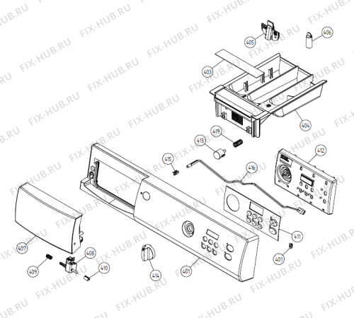 Взрыв-схема стиральной машины Gorenje W6445 DK   -Titanium (900003285, WM50) - Схема узла 04