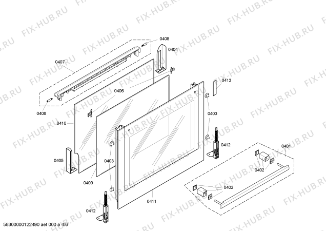 Схема №2 HBN230551J с изображением Панель управления для плиты (духовки) Bosch 00664019