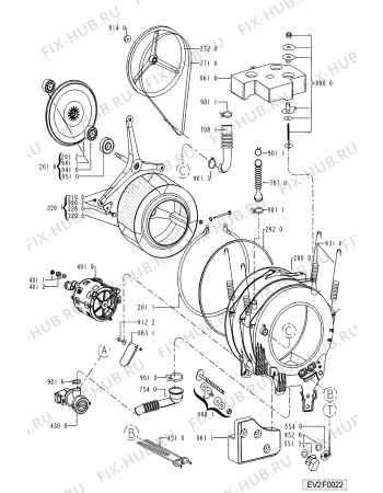 Схема №1 AWM 759/1 с изображением Обшивка для стиралки Whirlpool 481245372195
