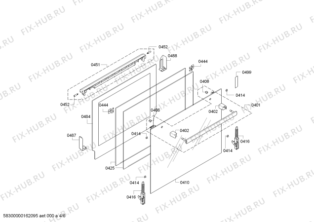 Взрыв-схема плиты (духовки) Bosch HEA23B152 Bosch - Схема узла 04