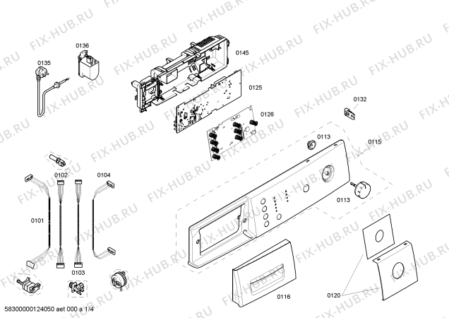 Схема №2 WAE32160NL с изображением Ручка для стиралки Bosch 00640058