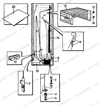 Взрыв-схема холодильника Elektro Helios KS409 - Схема узла C10 Cold, users manual