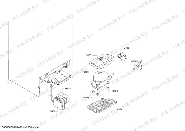 Схема №2 KI7863D30G с изображением Толкатель для холодильной камеры Bosch 00627765