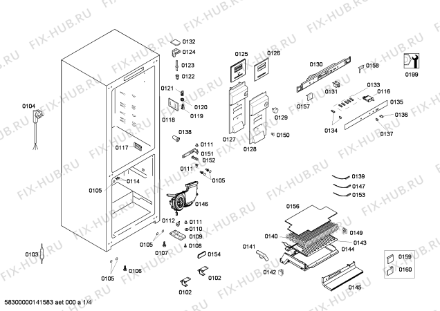 Схема №2 BD5700NFV с изображением Дверь для холодильника Bosch 00247438