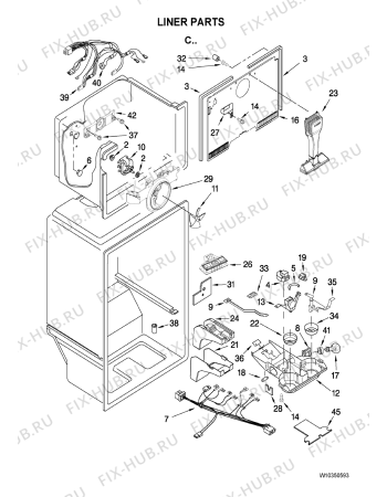 Схема №3 5VET2WPKLQ с изображением Обрамление полки для холодильной камеры Whirlpool 482000007031