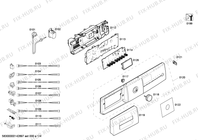 Схема №3 WM12E462HK с изображением Панель управления для стиральной машины Siemens 00677988