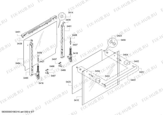 Схема №3 HC743541G с изображением Стеклокерамика для плиты (духовки) Siemens 00712442