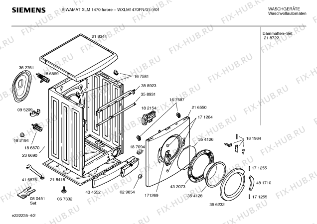 Схема №3 WXLM1470FN Siwamat XLM 1470 furore с изображением Панель управления для стиралки Siemens 00435190