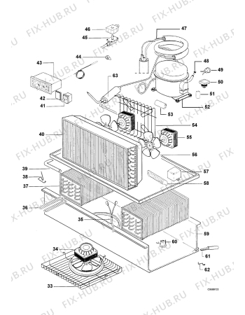 Взрыв-схема комплектующей Electrolux ESF142F - Схема узла Functional parts