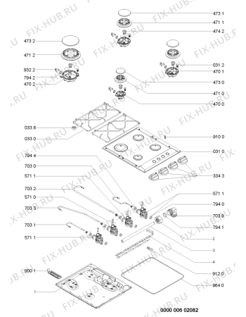 Схема №1 AKM 207 IX/01 с изображением Перекрытие для плиты (духовки) Whirlpool 480121101085