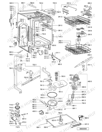 Схема №1 ADG 9763 с изображением Панель для электропосудомоечной машины Whirlpool 481245372348