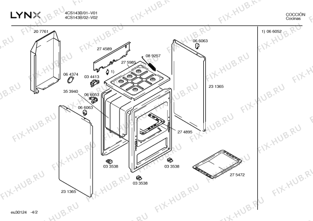 Схема №1 3CS402NP с изображением Внешняя дверь для электропечи Bosch 00214674