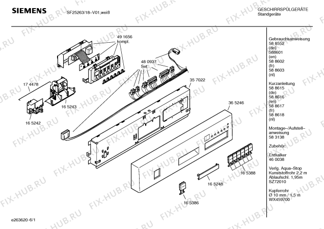 Схема №2 SF25263 Eco Star с изображением Краткая инструкция для посудомойки Siemens 00588615