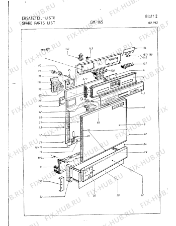 Схема №2 GM175160 с изображением Крышка для посудомоечной машины Bosch 00322928