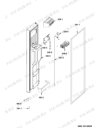 Схема №6 KSN 520 A+ IO с изображением Панель управления для холодильника Whirlpool 481010352910