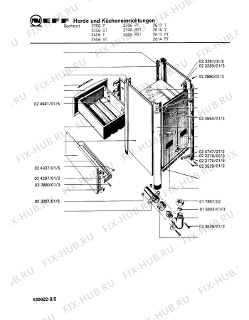 Взрыв-схема плиты (духовки) Neff 2406T - Схема узла 02