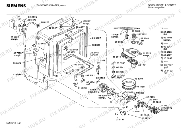 Схема №3 SN35908SK с изображением Панель для посудомоечной машины Siemens 00272131