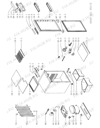 Схема №1 ART 403-2/H с изображением Элемент корпуса для холодильника Whirlpool 481945299393