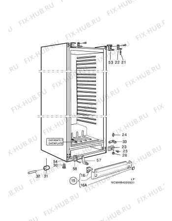 Взрыв-схема холодильника Electrolux RJKL911 - Схема узла C10 Cabinet