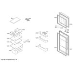 Схема №2 P1KNT3000B с изображением Дверь морозильной камеры для холодильника Bosch 00684411