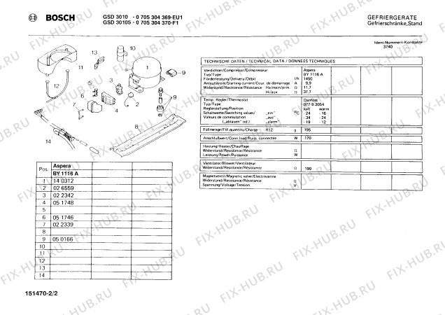 Взрыв-схема холодильника Bosch 0705304369 GSD3010 - Схема узла 02