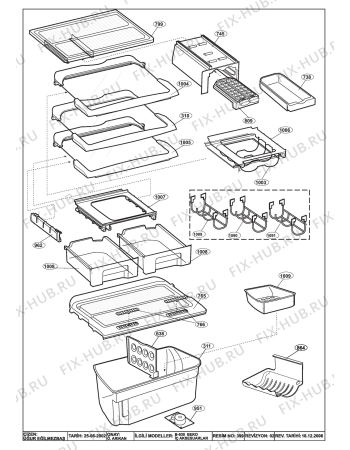 Взрыв-схема холодильника Beko BEKO NDP 9310 HCA (6051487182) - CABINET ACCESORIES  B-930